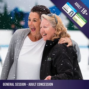 Adult concession admission to a general ice skating session