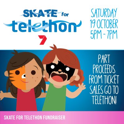 Skate for Telethon Ice Skating Fundraiser on Saturday the 19th of October from 5pm